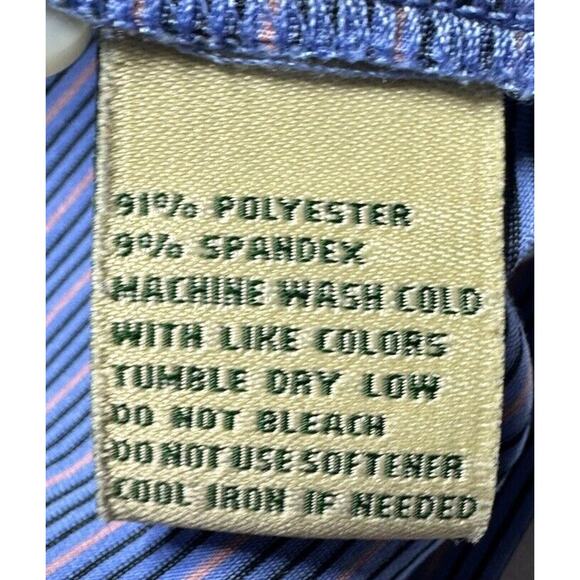 Donald Ross Sportswear Men's Short Sleeve Blue Stiped Polo Shirt - Size XL - Picture 5 of 5